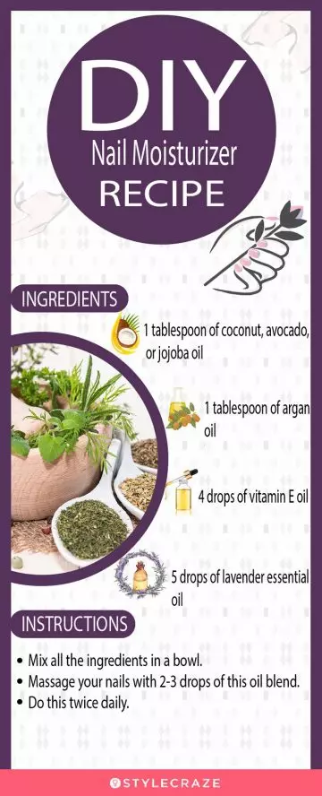 diy nail moisturizer recipe (infographic)