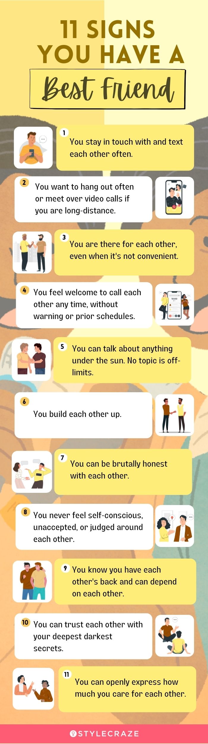 11 signs you have a best friend (infographic)
