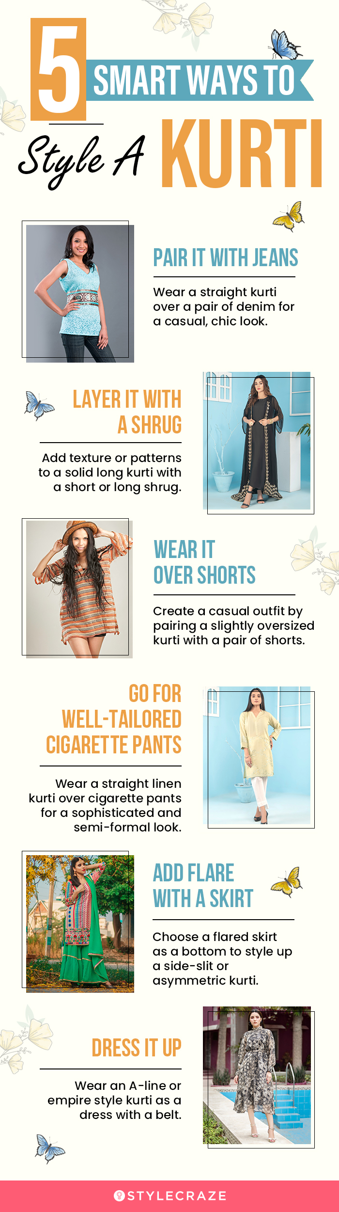 5 smart ways to style a kurti (infographic)