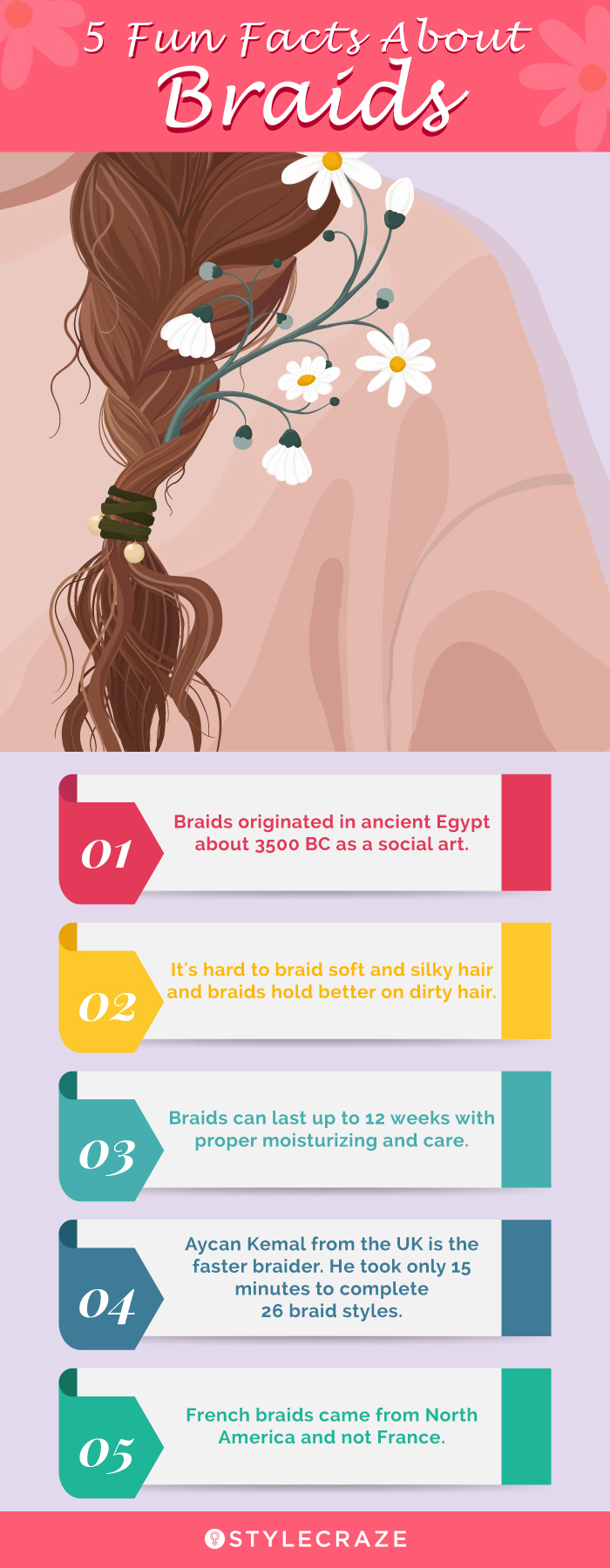5 fun facts about braids (infographic)