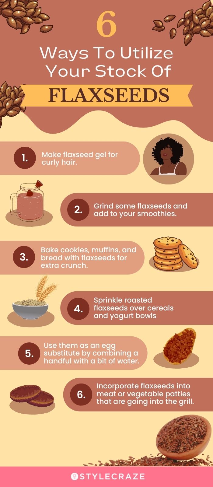 6 ways to utilize your stock of flaxseeds (infographic)