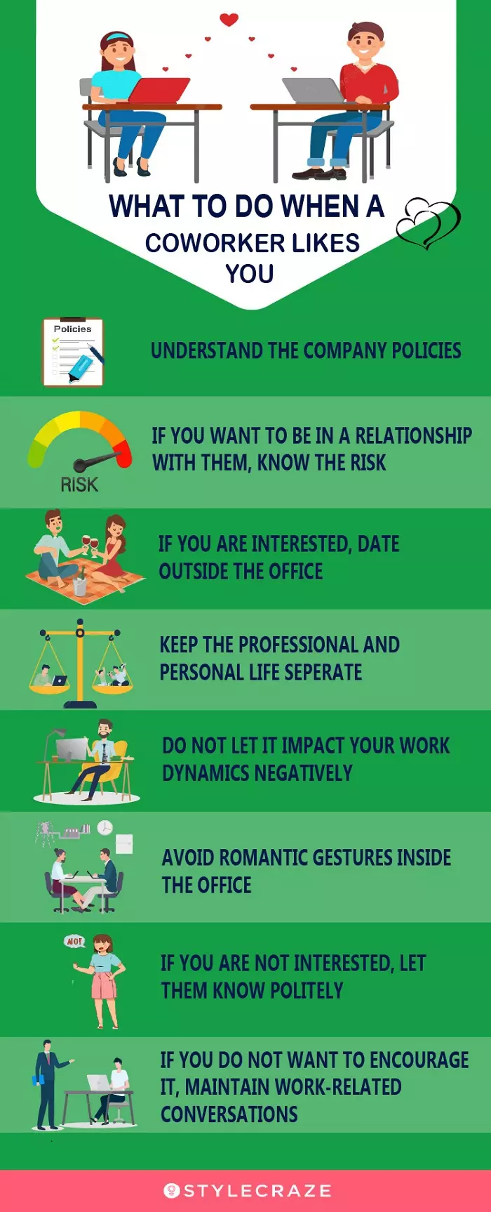 when coworker likes you (infographic)