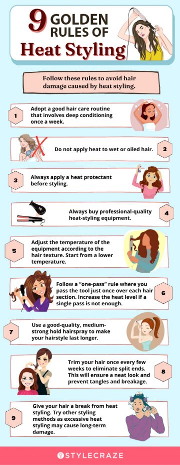 9 golden rules of heat styling [infographic]