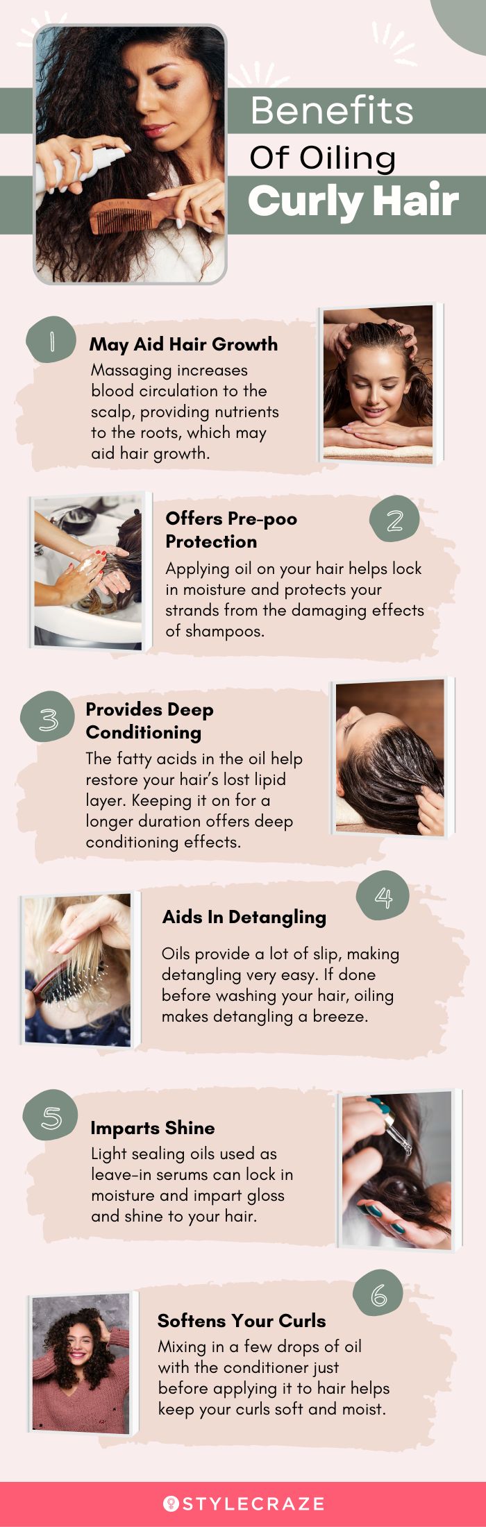 benefits of oiling curly hair (infographic)