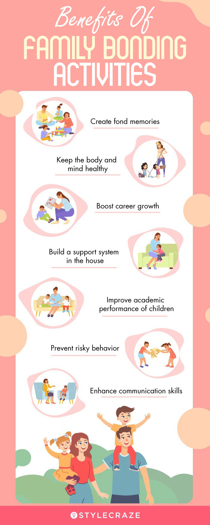 benefits of family bonding activities (infographic)