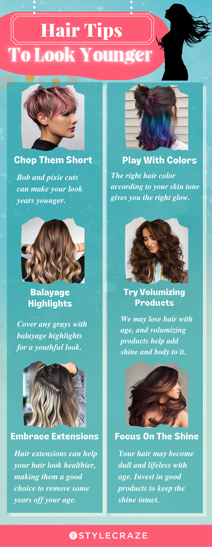 hair tips to look younger (infographic)