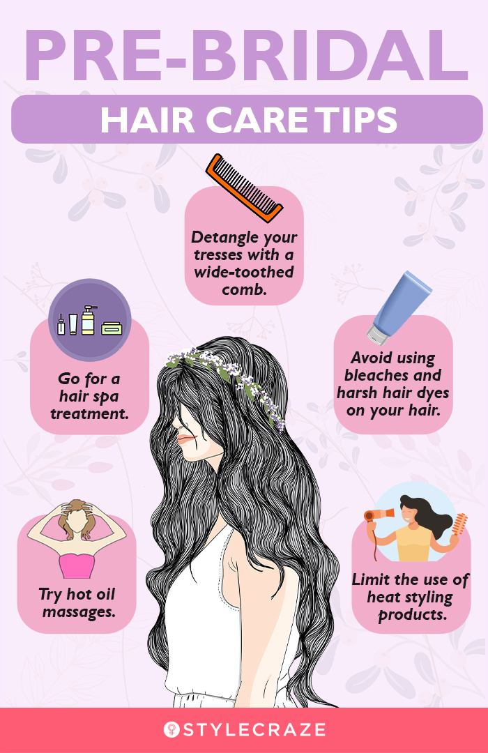 bridal hair care (infographic)