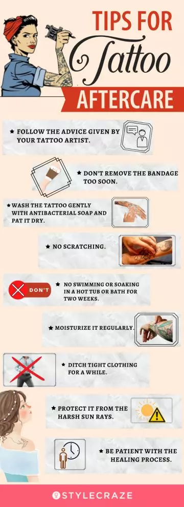 tips for tattoo aftercare (infographic)
