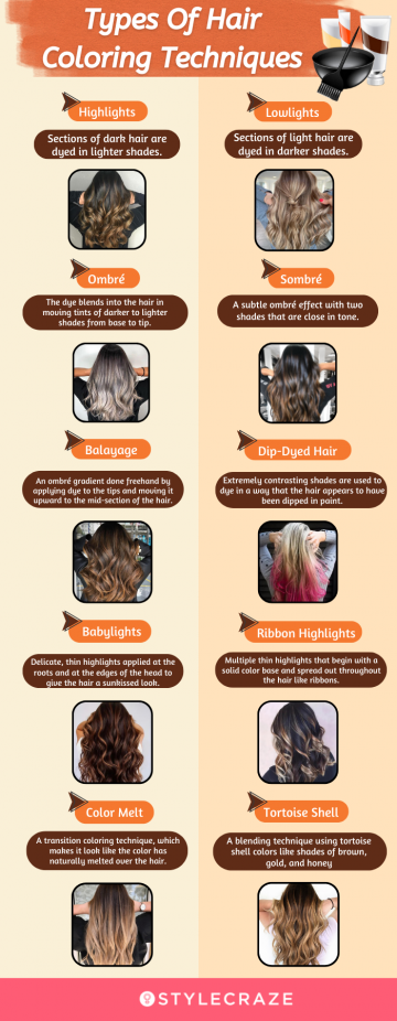 types of hair coloring techniques (infographic) 
