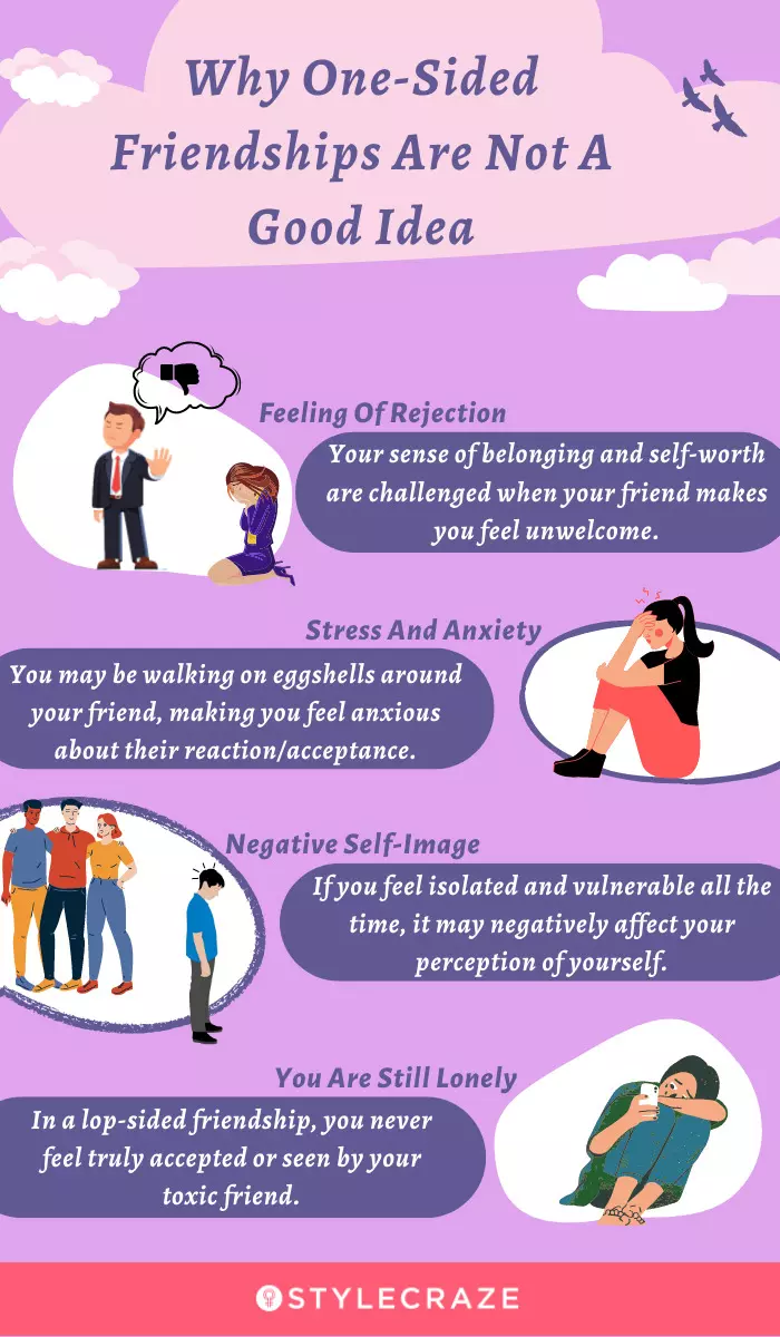 why one sided friendships are not a good idea (infographic)