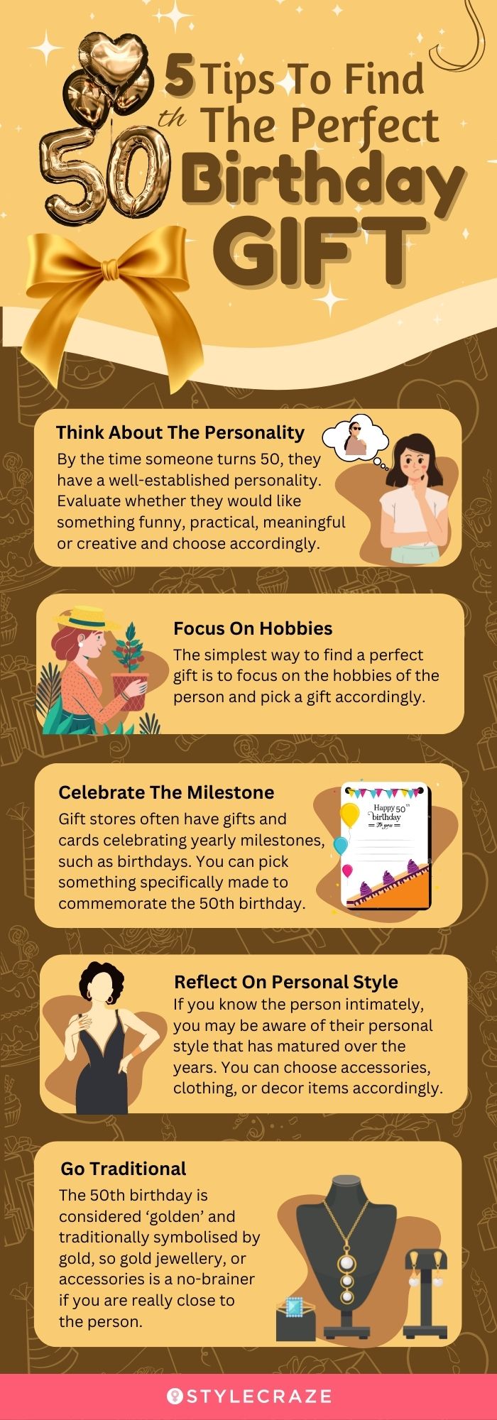 5 tips to find the perfect 50th birthday gift (infographic)
