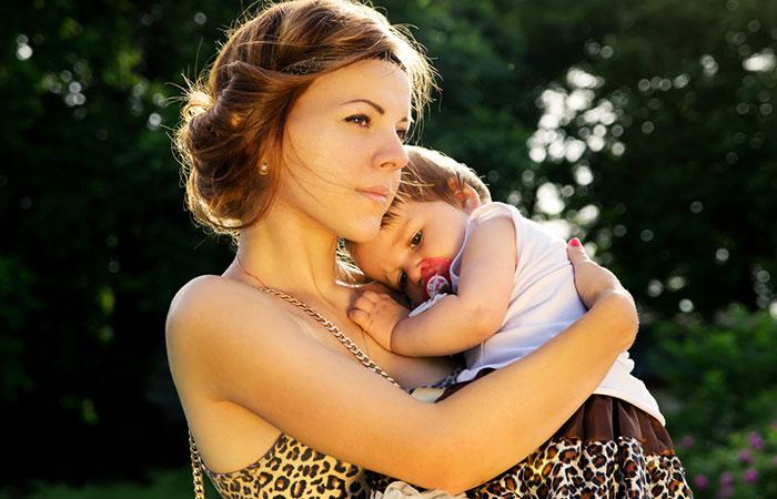 A mother protecting her child to fulfill her parental rights and responsibilities