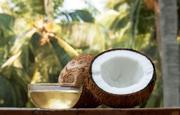 Coconut oil in a glass bowl