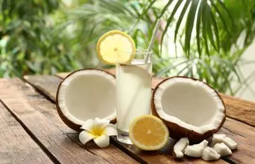 Coconut water and lemon juice for hair