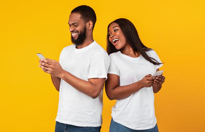 Dating an introvert includes texting a lot