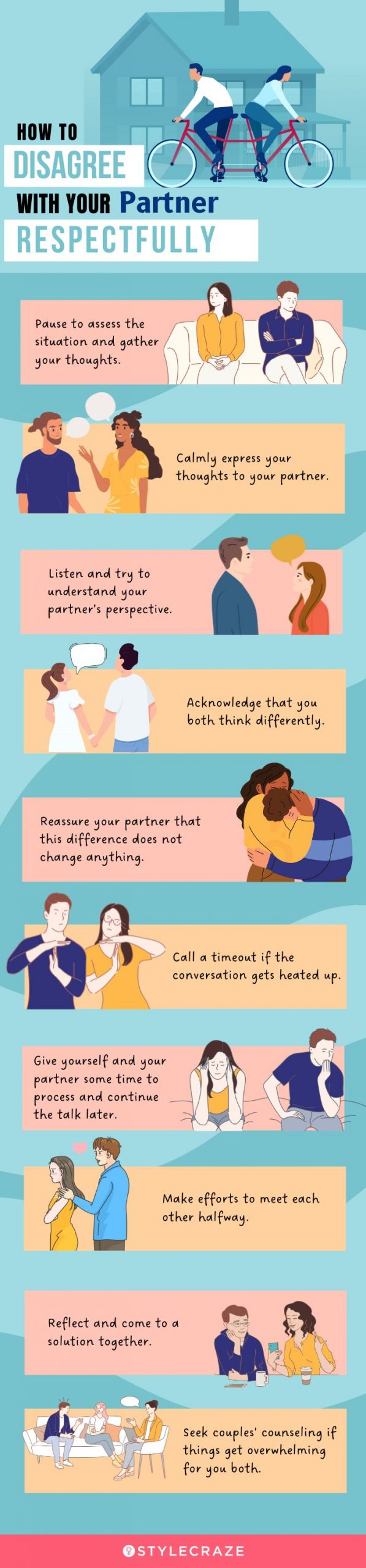 how to disagree with your partner respectfully (infographic)