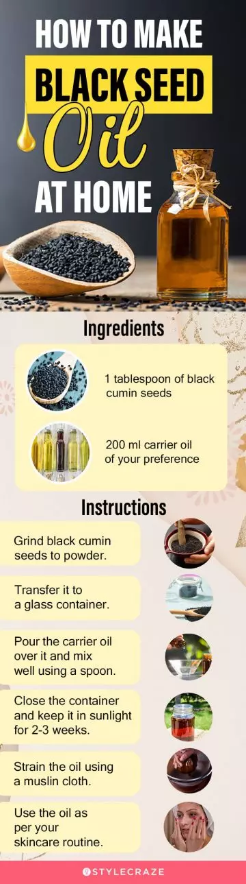 how to make black seed oil at home (infographic)
