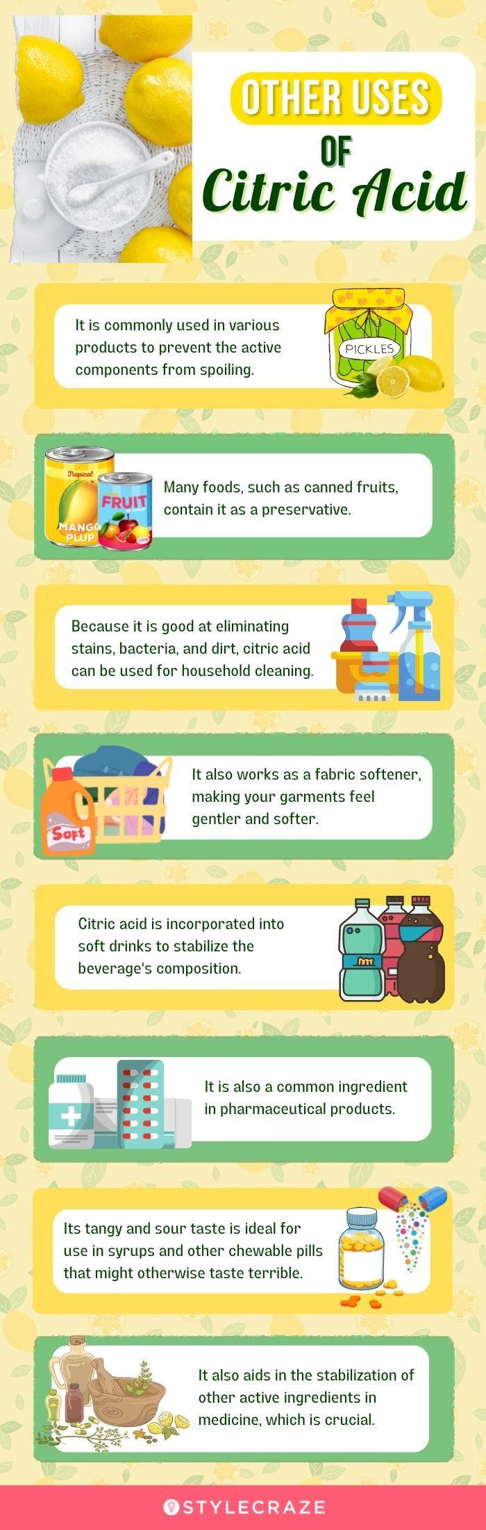 other uses of citric acid (infographic)