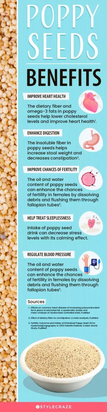 poppy seeds benefits (infographic)