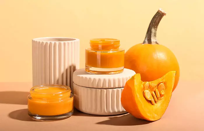 Pumpkin extract used in skin care creams and products