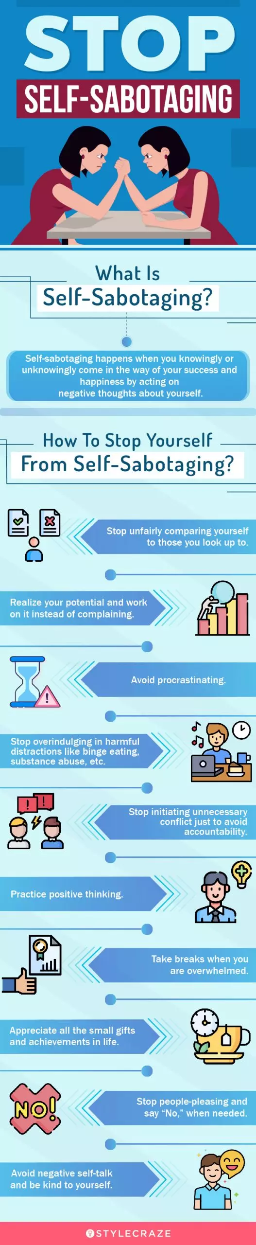 self sabotaging (infographic)