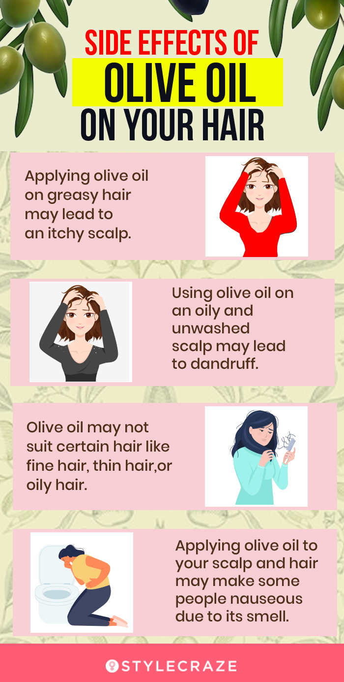 side effects of olive oil on your hair (infographic)