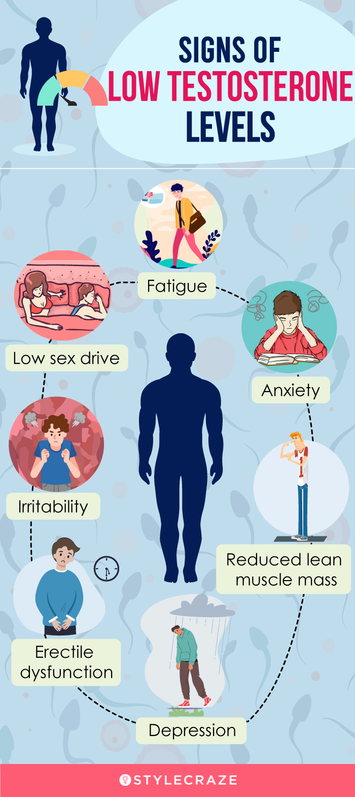 signs of low testosterone levels (infographic)