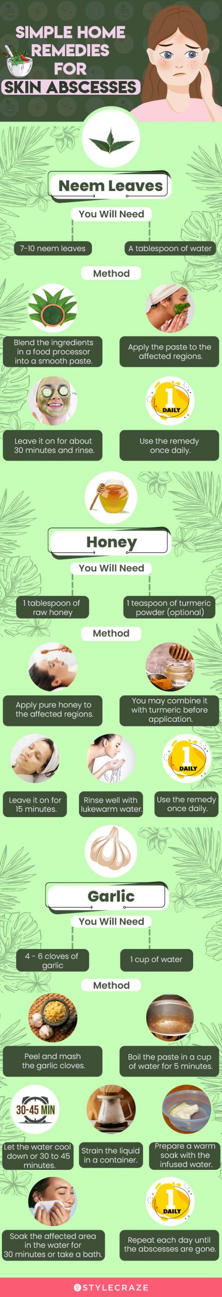 simple home remedies for skin abscesses [infographic]