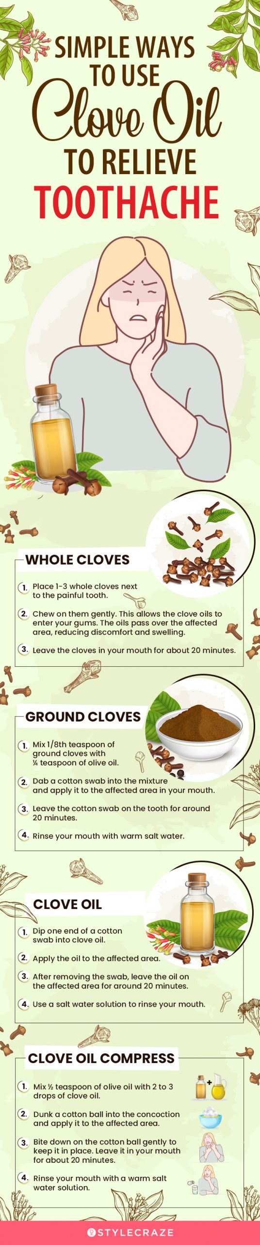 simple ways to use clove oil to relieve toothache (infographic)