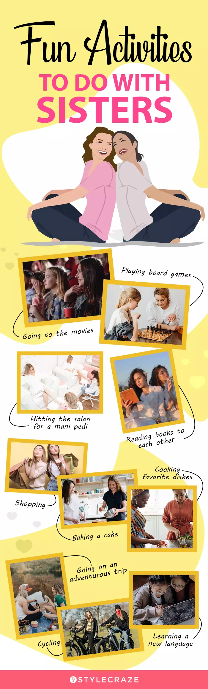 fun activities to do with sisters (infographic)