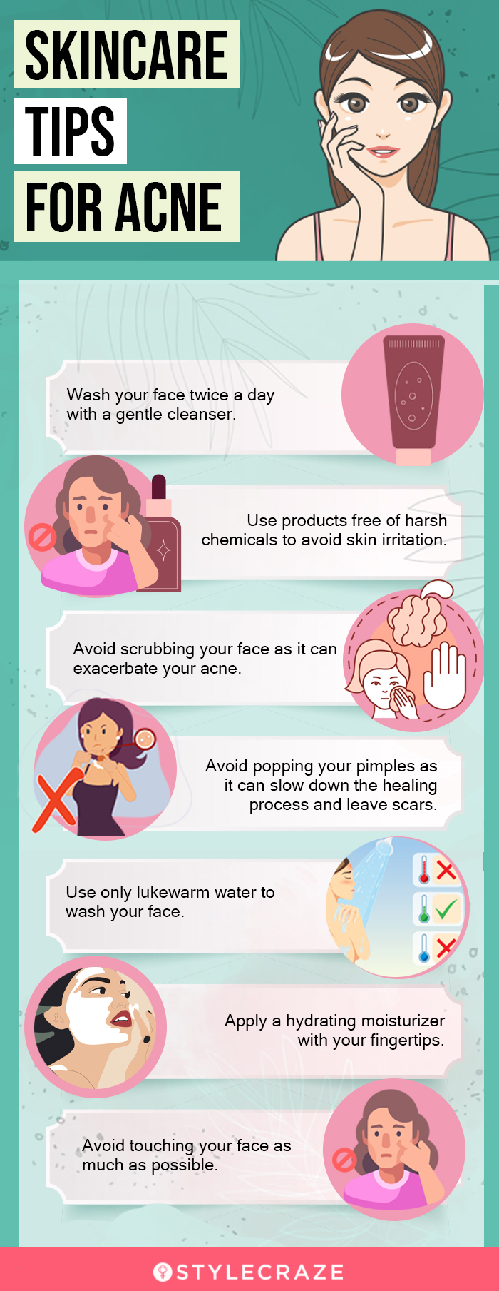 skincare tips for acne (infographic)
