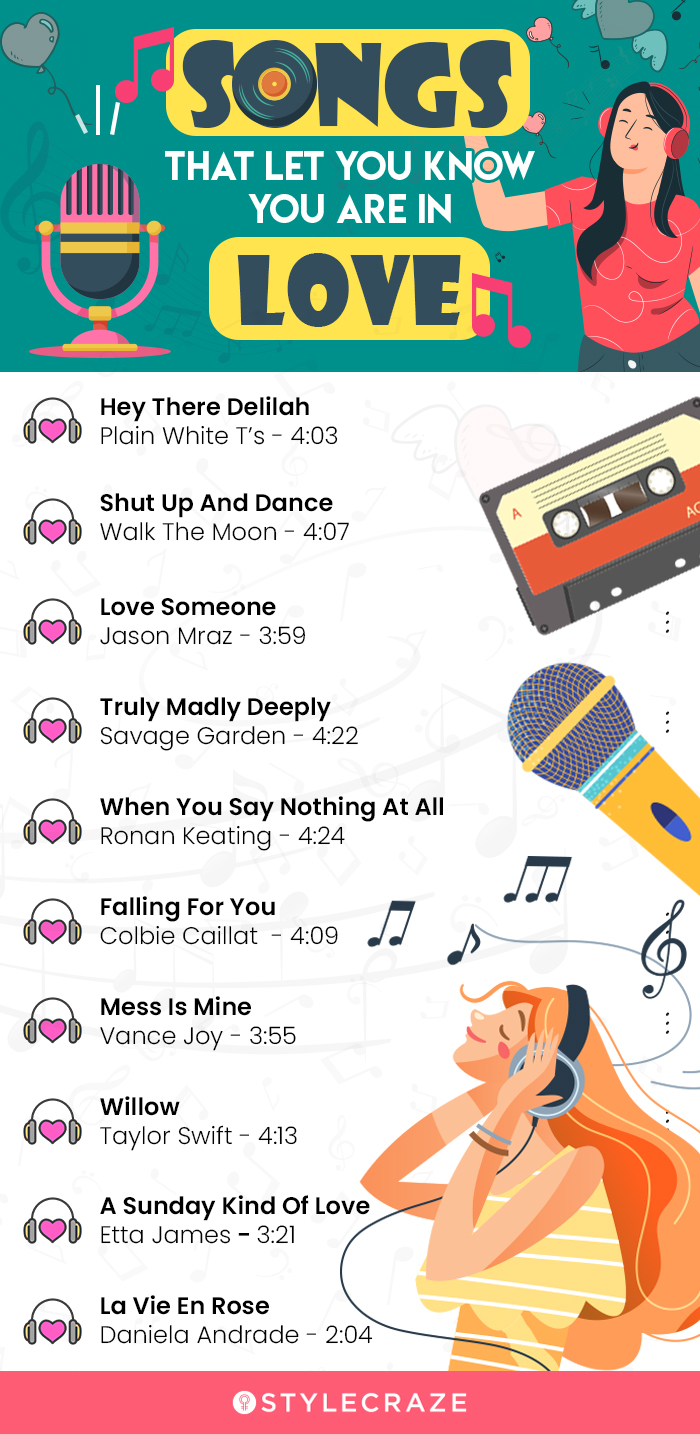 songs that let you know you are in love (infographic)