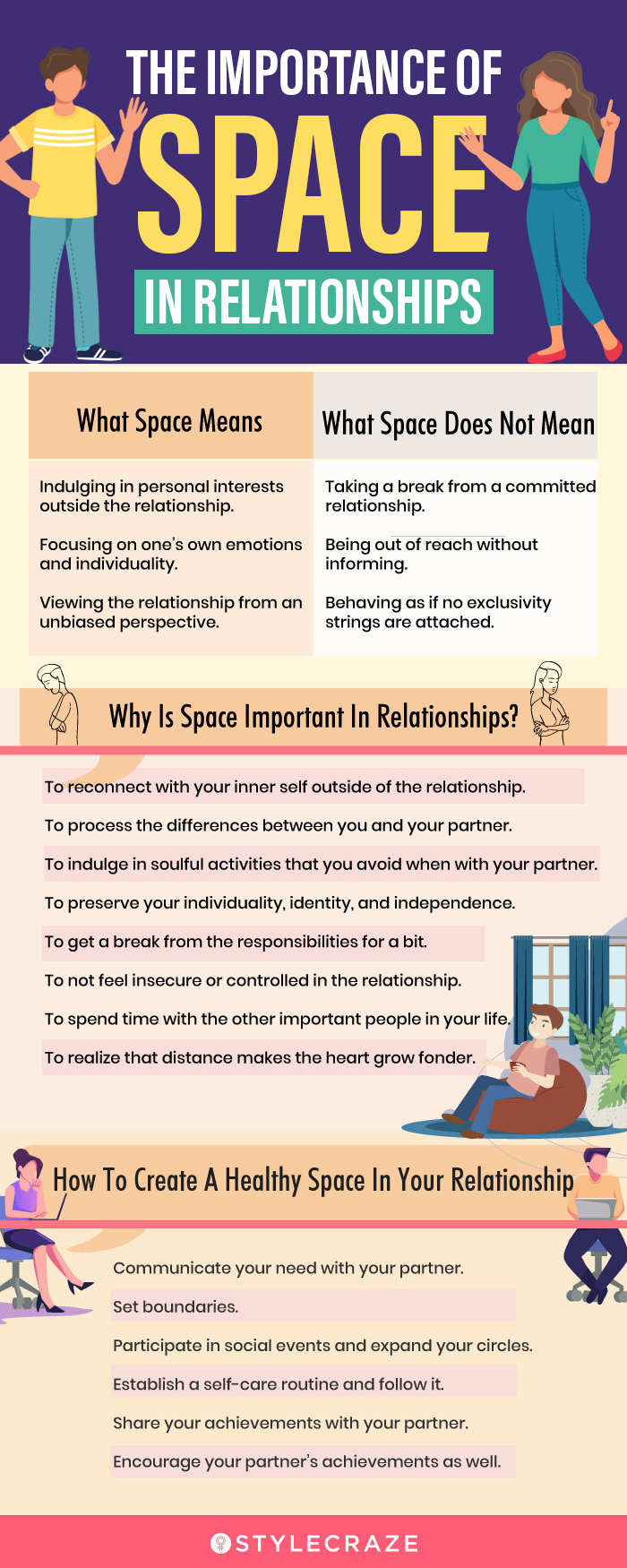 The importance of space in relationships (infographic)