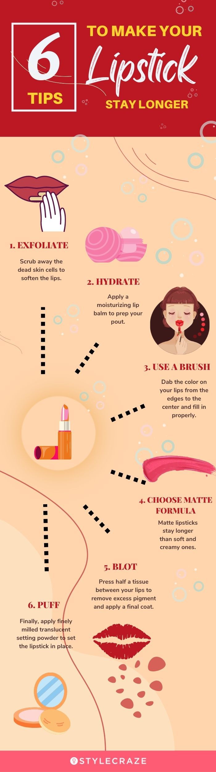 tips to make your lipstick stay longer [infographic]