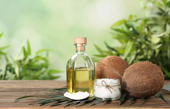 Use coconut oil along with tea tree oil for hair growth