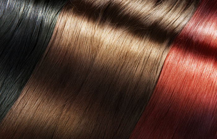 Vegetal hair dye color options