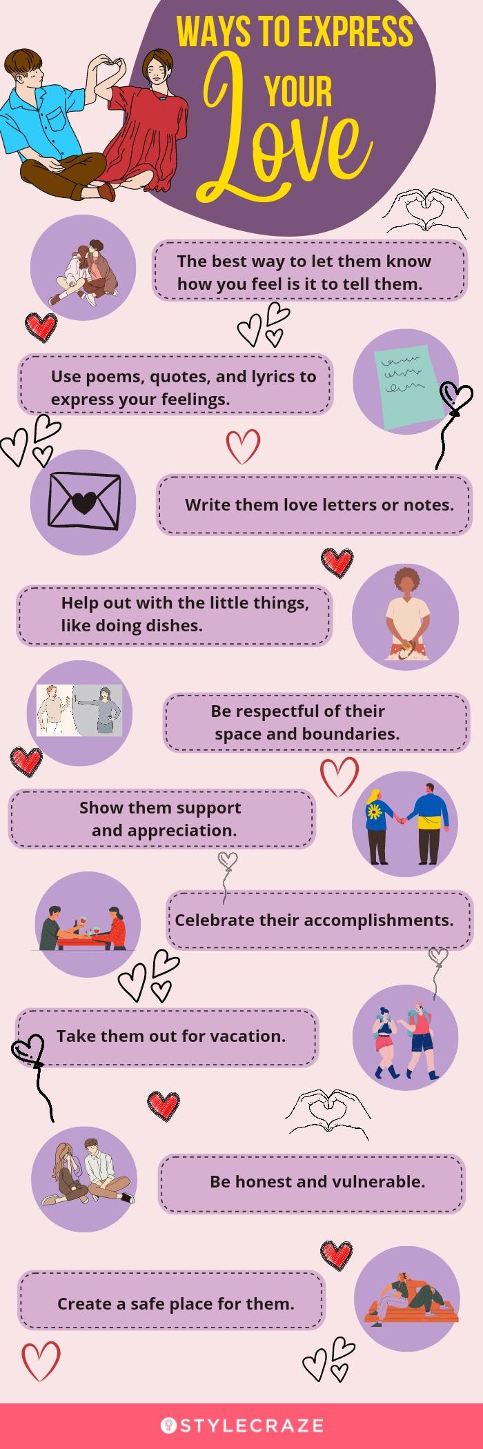 ways to express your love (infographic)