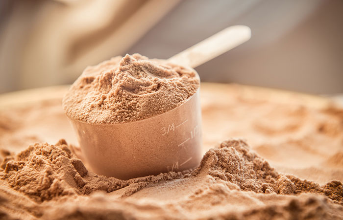 Whey protein powder may cause acne
