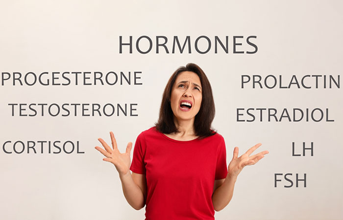 Woman frustrated with hormone issues