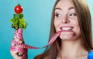 Woman on vegetarian diet for weight loss