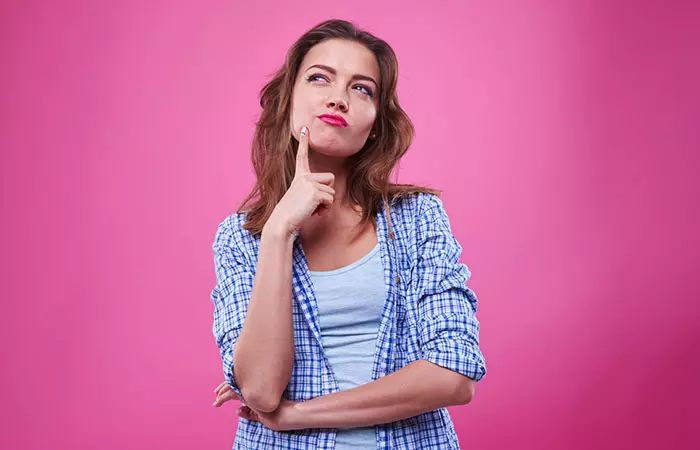 Woman thinking what to learn before getting cellophane hair treatment done