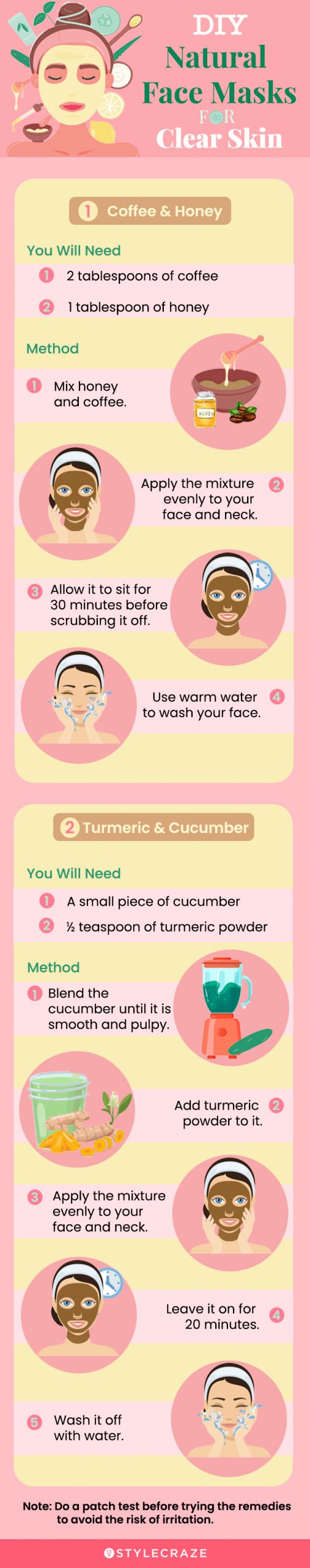 diy natural face mask for clear skin [infographic]