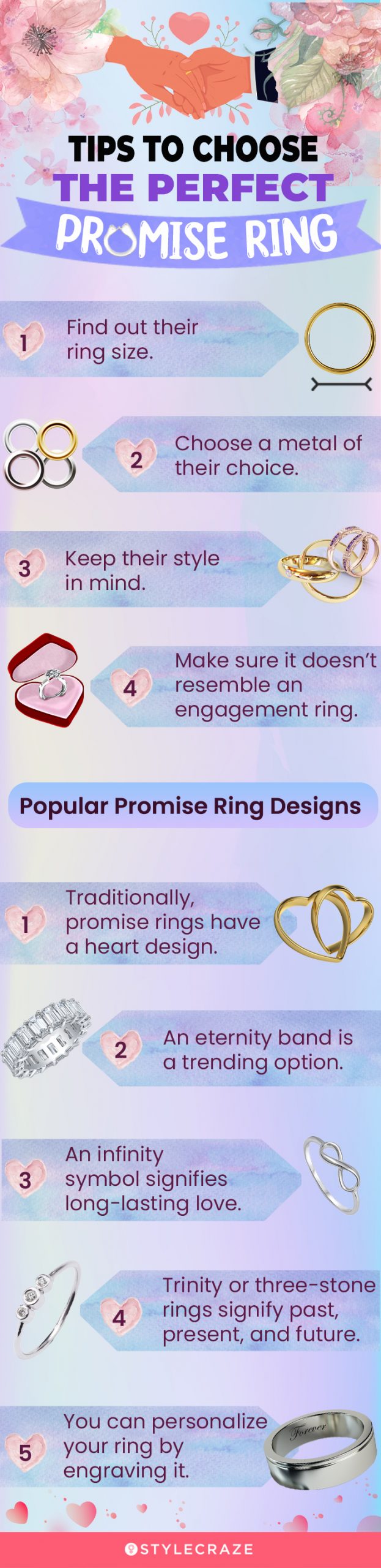 tips to choose the perfect promise ring (infographic)