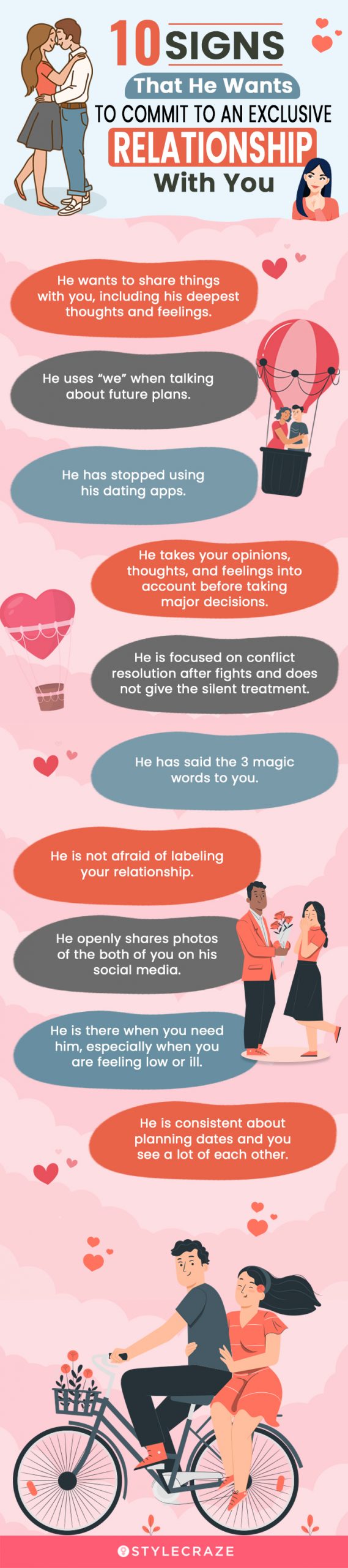 10 signs that he wants to commit to an exclusive relationship with you [infographic]