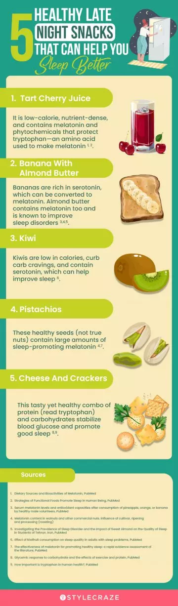 5 healthy late night snacks that can help you sleep better (infographic)