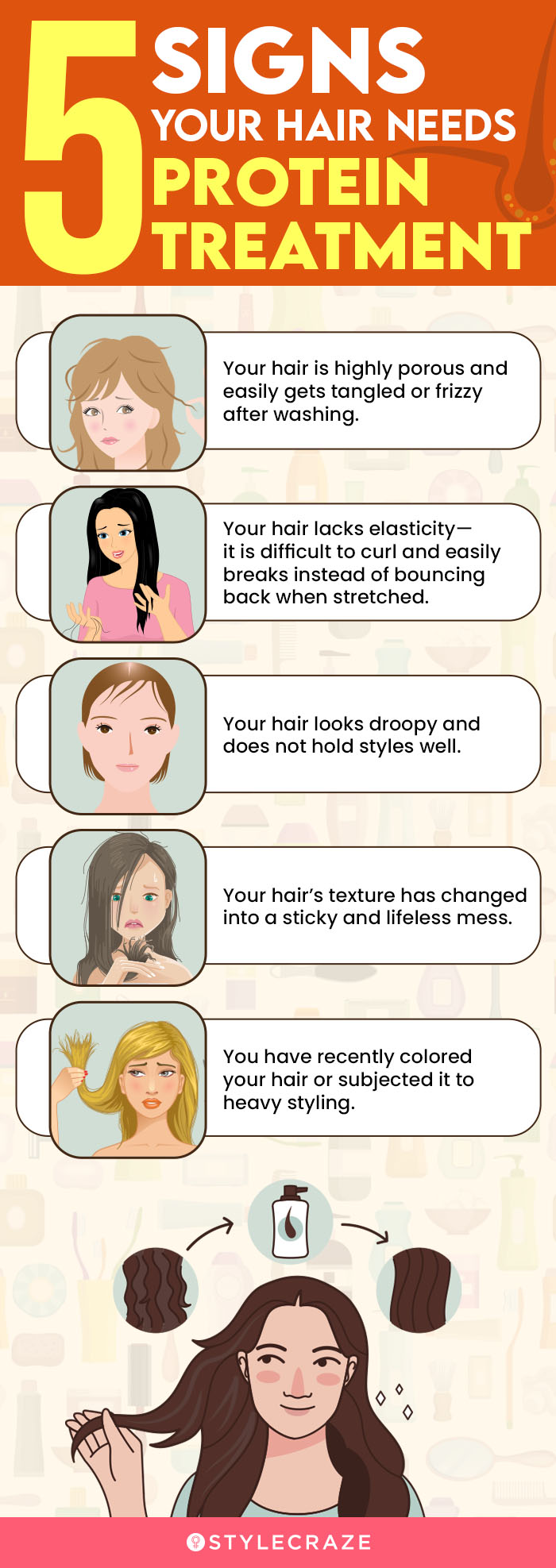 5 signs your hair needs protein treatment [infographic]