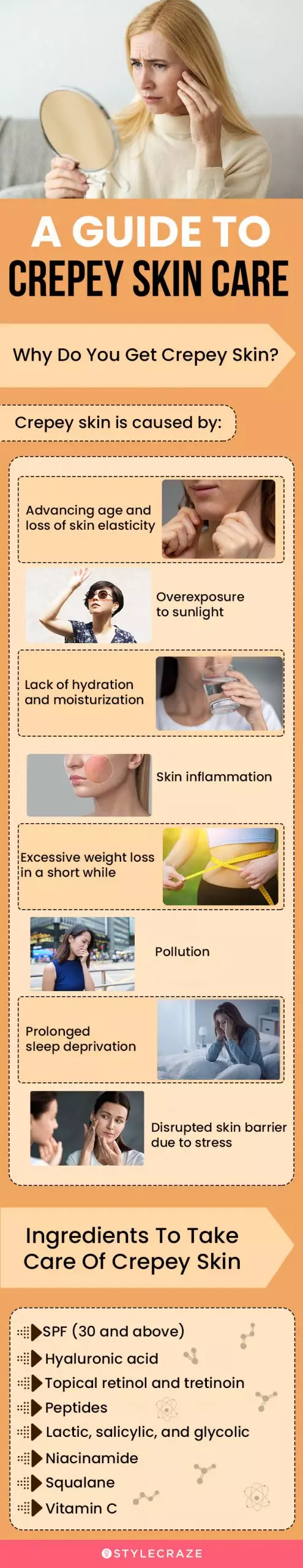 A Guide To Crepey Skin Care (infographic)