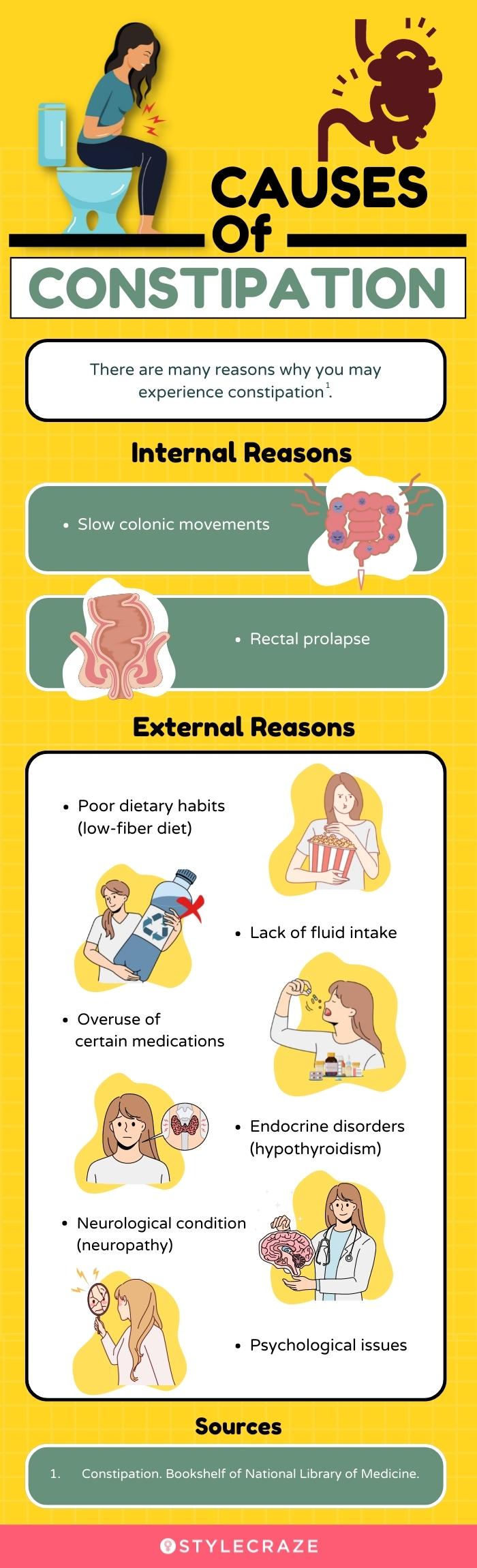 causes of constipation (infographic)