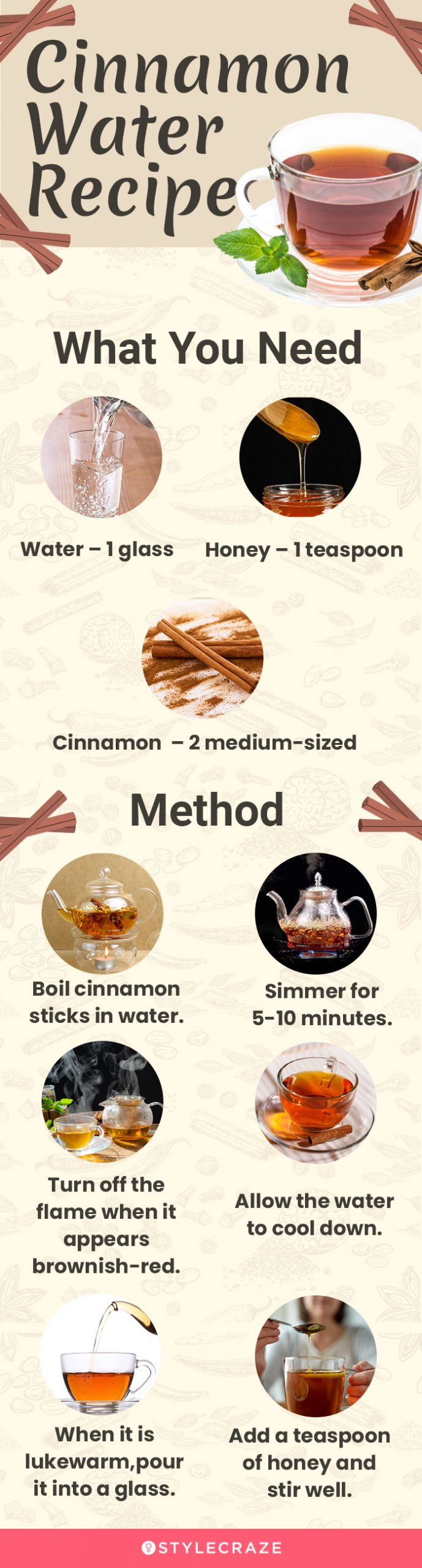 cinnamon water recipe [infographic]