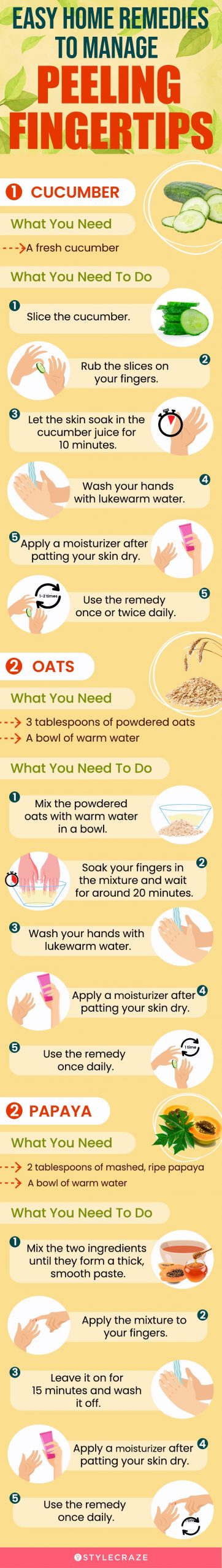 easy home remedies to manage peeling fingertips (infographic)